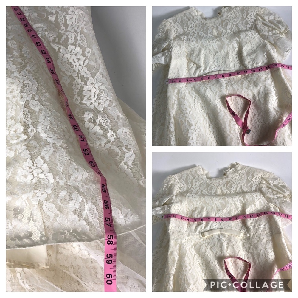 Vintage 70’s empire lace wedding dress costume - Picture 6 of 8